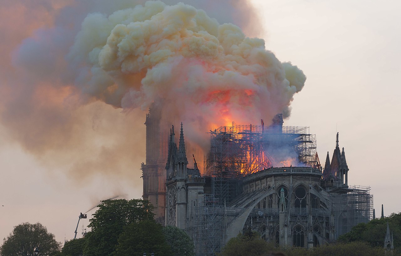 Brennende Notre Dame, 2019.